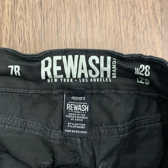 REWASH Brand Juniors 7 Dark Green Cargo Pant W28 L 29 - Picture 4 of 4